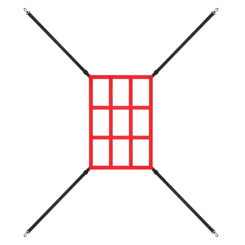 VERAMI Adjustable Strike Zone Target for Baseball Softball net, 9 Hole Throwing Pitching Hitting Batting Catching Practice Target, Pitcher Accuracy Training Aids