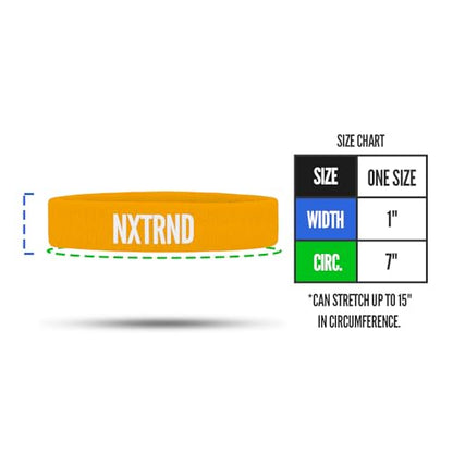 1 Pair Nxtrnd Bicep Bands, Sweat-Absorbent Arm Sweatbands, Football Accessory - color: Yellow