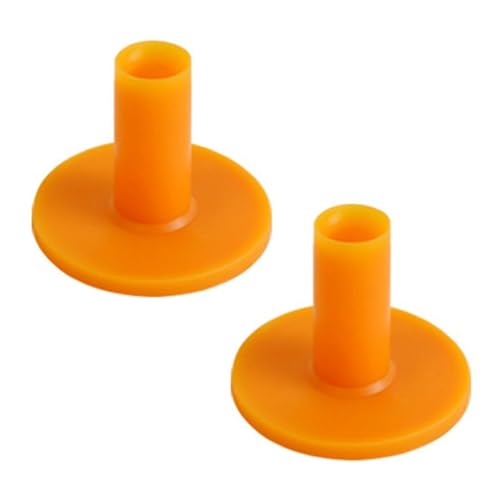 2 PCS Rubber Golf Tees – Durable and Sturdy, Ideal for Golf Courses and Driving Ranges - color: Yellow, size: 42mm