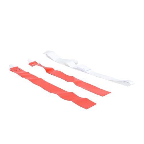 Flag Football Belt Set 2 Flags per Belt Adjustable Waistband with Negative Pressure Air Buckle for Outdoor Sport Training Games (Red)