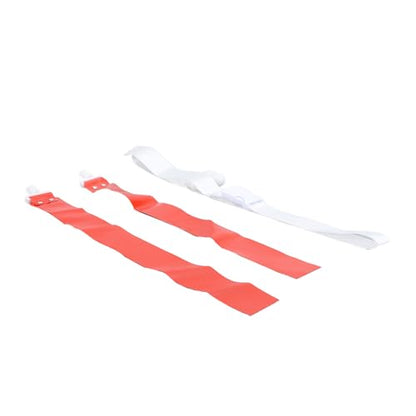 Flag Football Belt Set 2 Flags per Belt Adjustable Waistband with Negative Pressure Air Buckle for Outdoor Sport Training Games (Red)