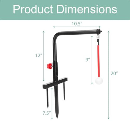 Golf Swing Trainer - Improve Accuracy, Power, and Consistency - Easy to Practice Golf Swing - Set Up and Use Anywhere - Portable Golf Training Aid for Beginners & Pros