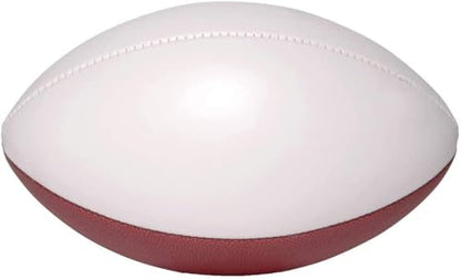Autograph Blank Full Regulation 12 Inch Football | Official Size 9 | Football Trophy for Signing with Two White Panels - style: Football without Base