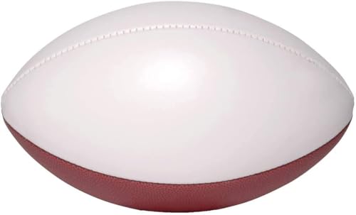 Autograph Blank Mid 9 Inch Football | Official Size 3 | Football Trophy for Signing with Two White Panels