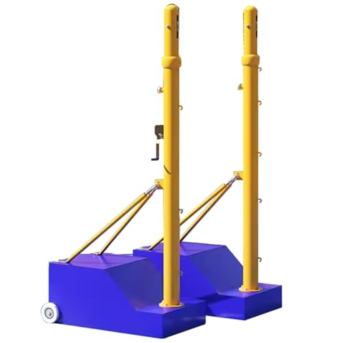 Volleyball net Steel Volleyball/Badminton Fillable Stand with Wheels Indoor & Outdoor Use Family Outdoor Games (One Color Style2)