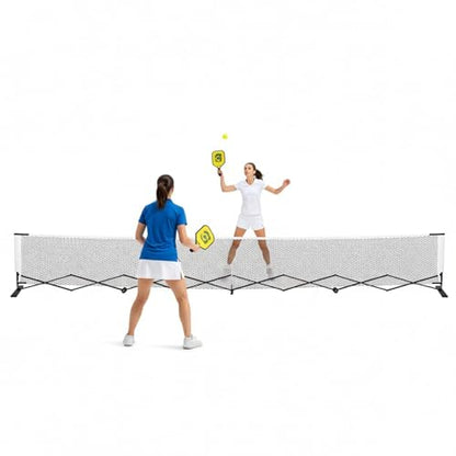 Generic Retractable Net 22FT Portable Net System with Steady Metal Frame Free Assembly & Carry Bag for Backyards Driveways and Garages