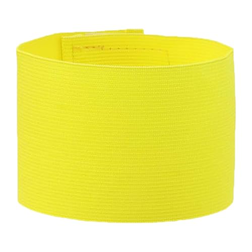 Blank Elastic Nylon Captain Armband for Soccer,Adjustable WristBand Protective Badge Sport Accessory for Leader,Volleyball Football Basketball,Training,Competition,Coach,Adults,1pcs - color: Yellow