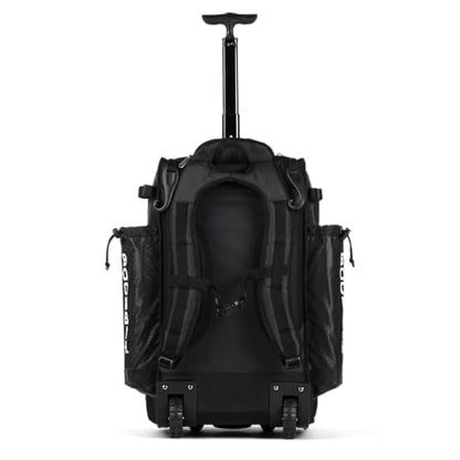 Boombah Catchers Superpack Hybrid Rolling Bat Bag - Multiple Colors - Wheeled & Backpack Version - color: Black