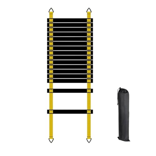 Sports Agility Ladder Set - Portable Speed Training Equipment, Carry Bag Durable Flat Rungs Adjustable Design for Quick Footwork Coordination Balance and Reaction Training for Athletes Soccer