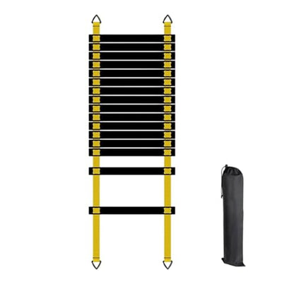 Sports Agility Ladder Set - Portable Speed Training Equipment, Carry Bag Durable Flat Rungs Adjustable Design for Quick Footwork Coordination Balance and Reaction Training for Athletes Soccer