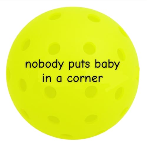 Pickleball Balls - USAPA-Approved Outdoor Balls With Witty Text, Perfect Pickleball Gift, Tournament-Grade Bounce, Wind-Resistant ( 26g Each)