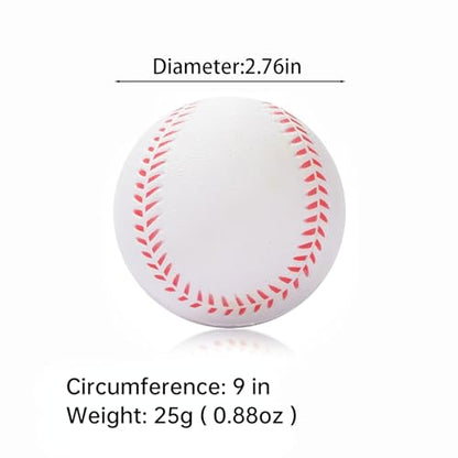 12 Pack Foam Baseballs Softballs Foam Training Ball for Kids Beginners, 9 inch Practice Baseballs Tballs, Safe Throwing, Catching and Batting Practice - color: White