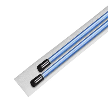 Golf Alignment Stick Cover Premium Leather Perfect Cover for Alignment Sticks Classic Blank Direction Rod Design Alignment Sticks Holder Golf Club Protector Holds 2 Sticks. - color: White