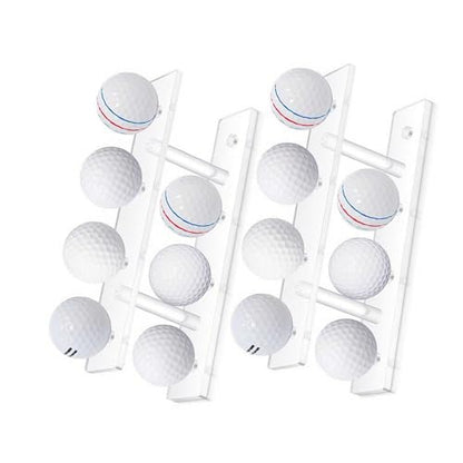 2Pcs Golfs Ball Organizers Rack 8 Balls Capacity Display Stand Clear Acrylic Golfs Holder Small Table Tennis Shelf Golf Organizer Rack