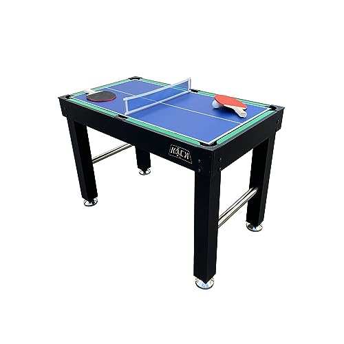 KICK Hexad 48" 6-in-1 Multi Game Table – Foosball, Billiards/Pool, Glide Hockey, Ping Pong, Mini-Shuffleboard & Mini-Bowling - color: Black