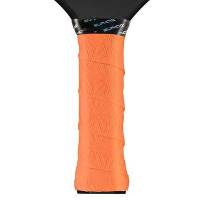 Supacaz SupaSuave Neon Orange Pickleball Overgrip - Tacky Pickleball Paddle Grip Tape Wrap - Pickle Ball Anti-Sweat Overwrap - 3pk