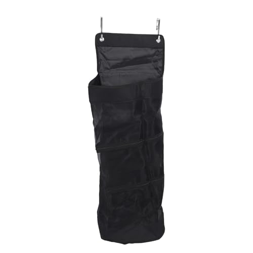Over The Door Hanging Sports Equipment Organizer, Large Capacity Nylon Mesh Storage Bag, Multiple Compartments Bag for Basketball, Football, Volleyball & Tennis Gear