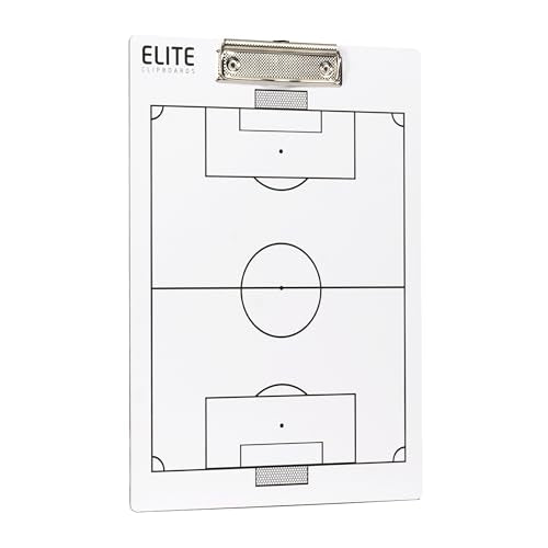 Soccer White Dry Erase Coaches Clipboard | Double-Side Soccer Coaching Whiteboard with Marker