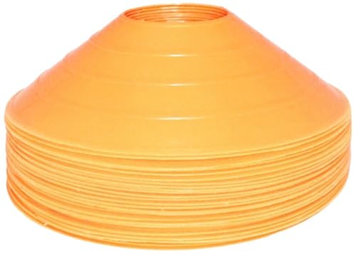 BlueDot Trading High Visibility Sports Cones for Agility Training, Soccer, Football, Basketball, Field Cone Markers for Adults or Kids, Orange, Quantity 20-Pack