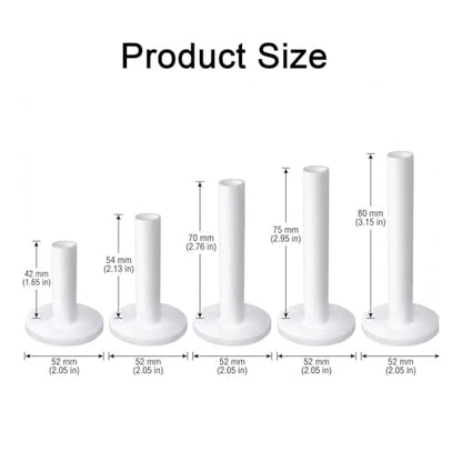 5Pcs Rubber Golf Tees for Mats, Mixed Size Set, Unbreakable Stable Driving Range Teesfor Golf Simulator Practice Mats