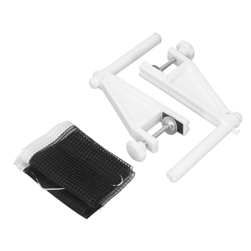 Table Tennis Net and Post Set - Strong Folding Adjustable Portable Mesh Net with Screw - On Clamp for Indoor and Outdoor Use