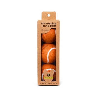 NANDOG The Signature Collection Dog Tennis Training Balls in Green - Durable & Non-Toxic - High Bounce for Agility & Coordination - Engaging Design for Play & Training - Ideal for Indoor & Outdoor Use
