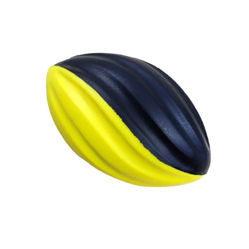Durability PU Slow Bounce Football Light Weight Rebounds Ball Safe for Team Play Safe - color: Yellow and Black
