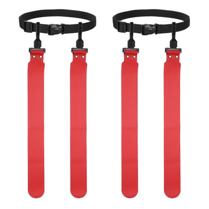 Flag Football, Adjustable Flag Football Belts with Belt and Flags Easy Tear Away - color: Red