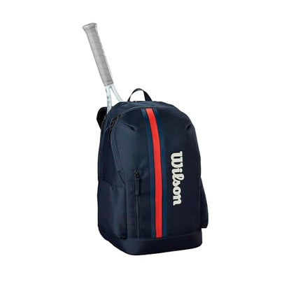 WILSON 2025 Team Tennis Racket Bags - color: Navy/Red, size: Holds up to 2 Rackets