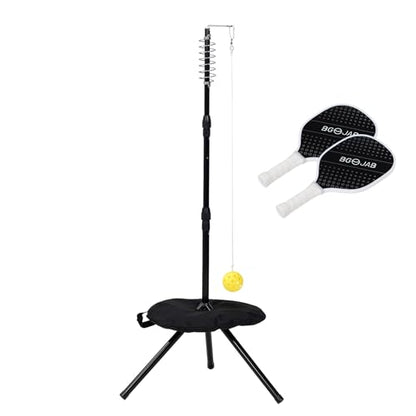 Pickleball Trainer, Pickleballs Training Aid for Solo & Partner Practice, Enhance Reaction Time & Hand-Eye Coordination, Great Gift for Beginners, Families & Pickleball Fans, Easy Installation