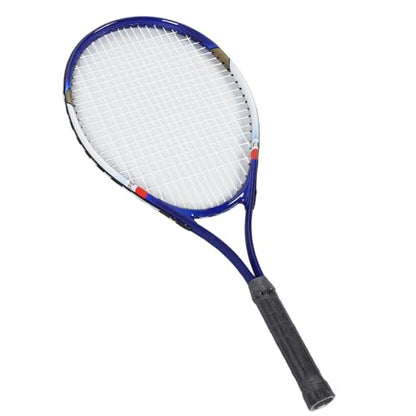 RiToEasysports 27 Inch Tennis Racket, Aluminum Alloy Nylon Recreational Racquet with Racket Bag, for Beginners Intermediate Players Adults Teens - color: Blue