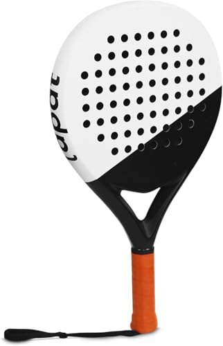 LAPAT Padel Racket with Cover Bag - Carbon Surface with EVA Memory Foam- Paddle Tennis Racquets Lightweight - POP Tennis - color: White Seoul