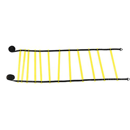 Tissting Football Training Ladder Disc Parachute Set 6m 12 Knots - Agility Equipment for Soccer Basketball Speed Training with Cones Resistance Chute