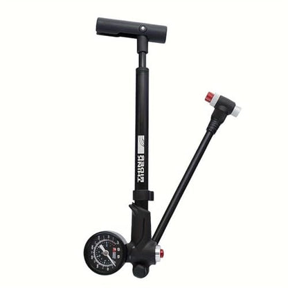 ThinkRider Shock Pump for Mountain Bike, High Pressure 350 Psi for Front Fork and Rear Bicycle Suspension Air Pump with Gauge Fits Schrader & Presta Tire Valve