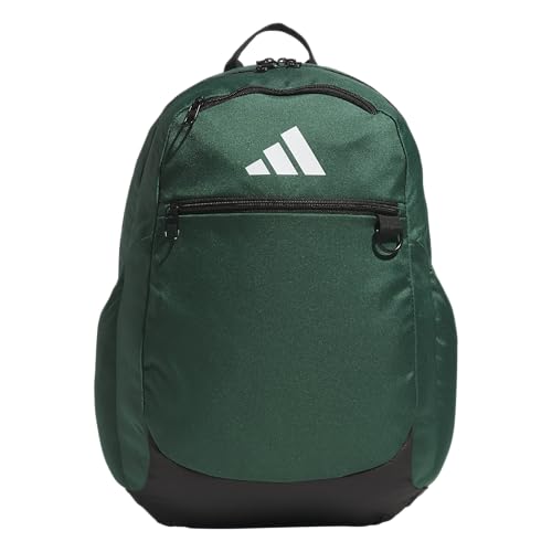 adidas Striker 3 Team Sports Backpack – Daypack for Sports Gym Travel, 36L - color: Dark Green