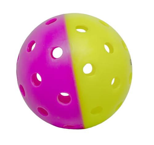 Gamma Two Tone Training Pickleball Balls, High Visibility Outdoor Pickleballs, Ideal for All Levels of Play, Green/Purple 6 Bag
