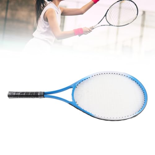 Drfeify 27 Inch Tennis Racket with Lightweight Aluminium and Ergonomic Handle for Adults and Beginners - color: Blue