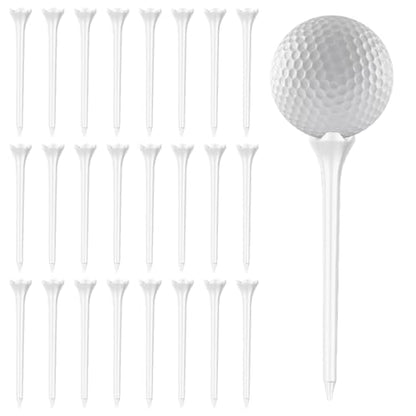 Notoke 24-Pack Plastic Golf Tees - 3-1/4 Inch Golf Tees - 4-Pronge Designed to Less Friction, Side Spin and Longer Drives - Durability & Stability, Reuseable