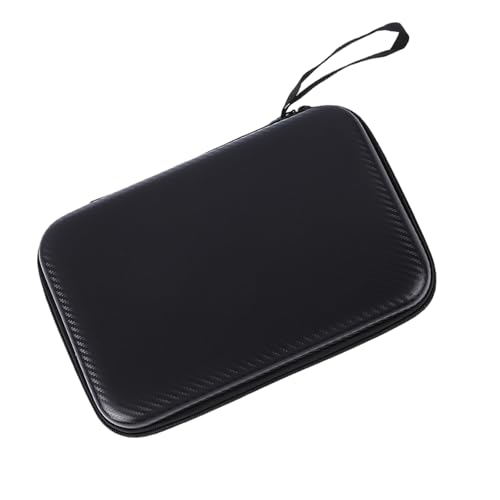 Pingpong Paddles Case Hard Shell Table Tennis Paddle Storage Bag Easy to Carry Great Lovers Pingpong Hard Case Bag for Training and Travel - color: Black