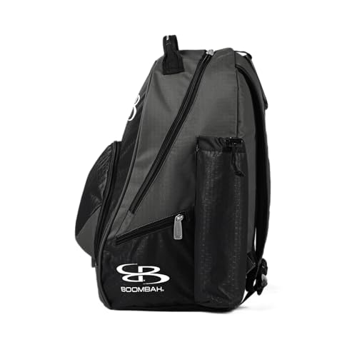 Boombah Tyro Baseball/Softball Bat Backpack - 20" x 15" x 10" - Holds 2 Bats up to Barrel Size of 2-5/8" - color: Charcoal/Black_C23
