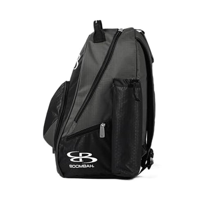 Boombah Tyro Baseball/Softball Bat Backpack - 20" x 15" x 10" - Holds 2 Bats up to Barrel Size of 2-5/8" - color: Charcoal/Black_C23