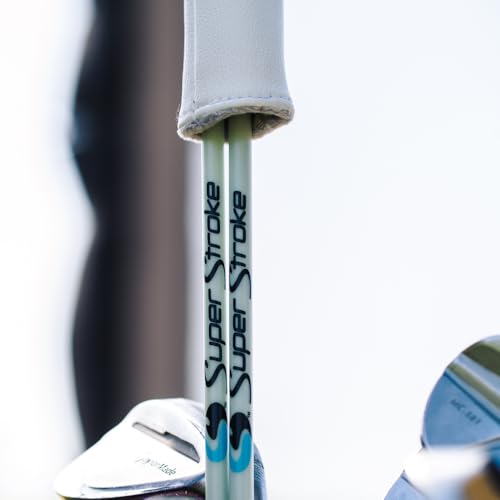 SuperStroke Golf Alignment Sticks 45" Fiberglass Rods, Full Swing Training Aid Kit, Help's with Posture Correction and Shot Accuracy (Set of 2) - color: White