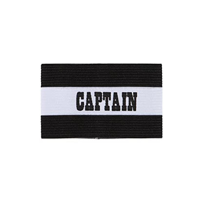 Champion Sports Adult Captain’s Arm Band, Black - Unisex Woven Elastic Nylon Captain Arm Bands for Soccer, Football, Basketball and More - Premium Team Sports Accessories for Men and Women
