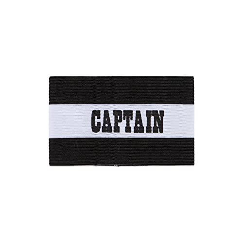 Champion Sports Adult Captain’s Arm Band, Black - Unisex Woven Elastic Nylon Captain Arm Bands for Soccer, Football, Basketball and More - Premium Team Sports Accessories for Men and Women