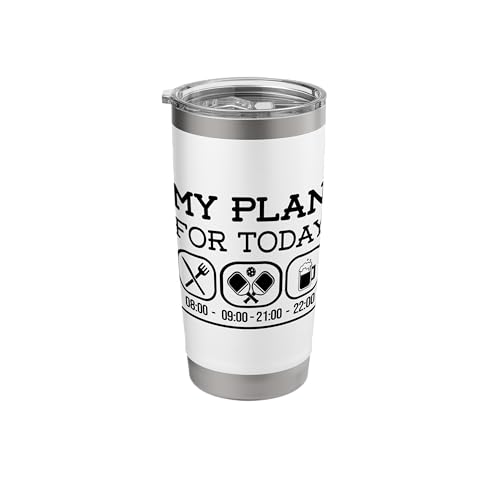 Pickleball Padel Racket Balls Dinking Plan Pickleball Stainless Steel Insulated Tumbler