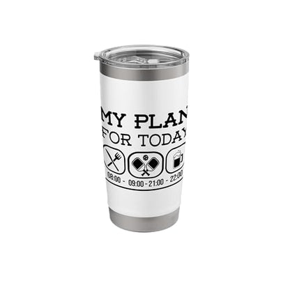 Pickleball Padel Racket Balls Dinking Plan Pickleball Stainless Steel Insulated Tumbler