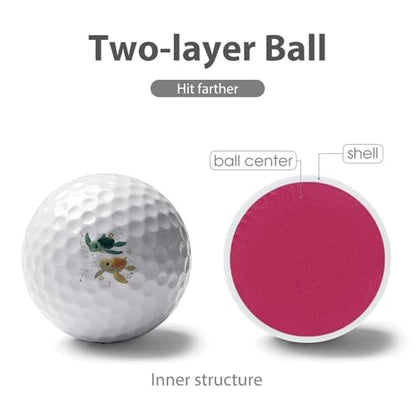 Space Turtle Practice Golf Balls Realistic Feel Long Lasting Limited Flight for Indoor Outdoor Training