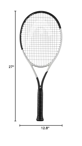 HEAD Auxetic Speed 2.0 Pro Tennis Racquet - Strung Mid Tension with Velocity 16 Gauge, 4 1/8" Grip