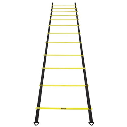 Juvale Adjustable Agility Ladder Set - Football Footwork Ladder Drills - Agility Cone Drills for Soccer Training - Parachute Speed Training - 20 Ft, 6 Cones & Parachute