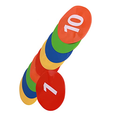 BESPORTBLE 10pcs Soccer Training Sign Markers Roadblock Plates Design for Football Drills and Agility Practice Use